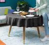 Simurq Tischdecke Wasserabweisend, Leinenoptik Tischdecke Abwaschbar - Lotuseffekt (Pflegeleicht & fleckenabweisend Tischdecken, Tischdecke Rund - Tischtuch Table Cloth) Bild 5