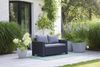 Dmora Outdoor-Sofa Roberval, Gartensofa, Terrassensofa, Sitzbank für draußen, 141x68 h72 cm, Anthrazit Bild 2