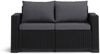 Dmora Outdoor-Sofa Roberval, Gartensofa, Terrassensofa, Sitzbank für draußen, 141x68 h72 cm, Anthrazit Bild 4