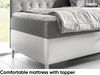 MEBLINI Kinderbett mit Bettkasten FILIPPO 3 100x200 Rechts – H3/Grau Samt Gepolstert Einzelbett mit Matratze - Polsterbett mit Stauraum - Bett mit Kopfteil – Stauraumbett Bild 4