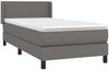 vidaXL Boxspringbett mit Matratze Grau 80x200 cm Kunstleder 3130629 Bild 3
