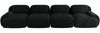 4-Sitzer-Sofa aus weichem Cordstoff,32D hochelastische Polsterung haustierfreundlich und ergonomisch vakuumverpackt frei kombinierbar ohne Montage für Schlafzimmer und Büro,Cordstoff,Black, Bild 4