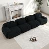 4-Sitzer-Sofa aus weichem Cordstoff,32D hochelastische Polsterung haustierfreundlich und ergonomisch vakuumverpackt frei kombinierbar ohne Montage für Schlafzimmer und Büro,Cordstoff,Black, Bild 2