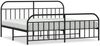 vidaXL Bettgestell mit Kopf- und Fußteil Metall Schwarz 193x203 cm 353659 Bild 2