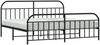 vidaXL Bettgestell mit Kopf- und Fußteil Metall Schwarz 193x203 cm 353659 Bild 5