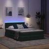 vidaXL Bett mit Stauraum und LED mit LED Dunkelgrün 140 x 190 cm Samt 3371514 Bild 5