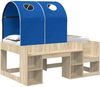 vidaXL Bett mit Tunnel 3 Stk. Sonoma Eiche und Blau Holzwerkstoff 3423505 Bild 2