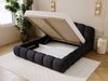 GRAINGOLD Cloud Soft Polsterbett 200x200, Bett mit Bettkasten und Lattenrost, Bouclé-Stoff, Schwarz Bild 5