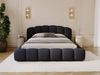 GRAINGOLD Cloud Soft Polsterbett 200x200, Bett mit Bettkasten und Lattenrost, Bouclé-Stoff, Schwarz Bild 3