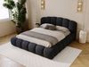 GRAINGOLD Cloud Soft Polsterbett 200x200, Bett mit Bettkasten und Lattenrost, Bouclé-Stoff, Schwarz Bild 4