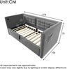 Schlafsofa Samt mit Stauraum & USB-Anschluss, 90x200 cm, Grau, ohne Matratze Bild 5