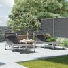 Songmics Gartenliege klappbar, mit Kopfstütze und verstellbarer Rückenlehne, 1x Sonnenliege, ohne Seitentasche, Grau, 71 x 200 x 38 cm Bild 2