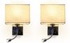 Nettlife Wandleuchte 2er Schlafzimmer mit schalter Innen wandlampe E27 Leselampe Bett Stoff, LED wechselbar, Bettlampe für Hotel Flur Wohnzimmer Bild 2