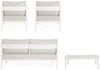 4er Garten-Set Risuri - Aluminium Off-White & Polyester-Stoff Grau Bild 5