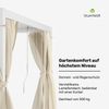 Blumfeldt Pergola 3x3 m - Lamellendach Verstellbar, Inkl. Vorhänge & Moskitonetze, UV-Schutz, Aluminium-Rahmen, Rostfrei, Ganzjährig Nutzbar, Weiß Bild 3