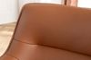 Stylisch drehbarer Echtleder Stuhl GEORGE cognac mit Armlehne Strukturstoff Bild 5