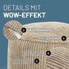 Lumaland Pouf Sitzhocker Cord Ablage kompakt 25x45 cm, pflegeleicht, Indoor Relaxen Bild 4