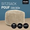Lumaland Pouf Sitzhocker Cord Ablage kompakt 25x45 cm, pflegeleicht, Indoor Relaxen Bild 2