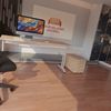 Rheinland Möbel Statio Schreibtisch 160x80 cm höhenverstellbar ±10 mm in Nussbaum – großzügiger Bürotisch für Homeoffice & Büro, C-Fuß, Kabelwanne, einfache Montage, FSC® zertifiziert Bild 4