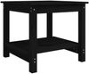 Couchtisch Schwarz 50 x 50 x 45 cm Massivholz Kiefer [822281] Bild 2