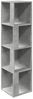 vidaXL Eckregal Betongrau 33x33x132 cm Holzwerkstoff 809039 Bild 2