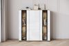 Home affaire Highboard Caro, modernes Design mit Glaseinsätzen, Breite 120 cm (1 St), grifflose Fronten mit Push-to-Open, höhenverstellbare Einlegeböden Bild 3