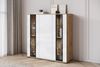 Home affaire Highboard Caro, modernes Design mit Glaseinsätzen, Breite 120 cm (1 St), grifflose Fronten mit Push-to-Open, höhenverstellbare Einlegeböden Bild 4