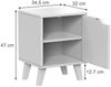 Nachttisch Malu Weiß 2er Set Vicco Bild 2