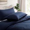 Blauer Kissenbezug Baumwolle 40x80 cm 2er Set mit Reißverschluss Bild 3