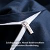 Blauer Kissenbezug Baumwolle 40x80 cm 2er Set mit Reißverschluss Bild 5