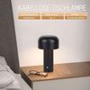 ZMH Tischlampe Kabellos Akku Tischleuchte - LED Nachttischlampe Aufladbar 2W Pilzlampe Dimmbar Wohnzimmer Nachtlampe USB Klein Nachtleuchte Modern Weiß für Schreibtisch Nachttisch Schlafzimmer Bild 5