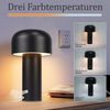 ZMH Tischlampe Kabellos Akku Tischleuchte - LED Nachttischlampe Aufladbar 2W Pilzlampe Dimmbar Wohnzimmer Nachtlampe USB Klein Nachtleuchte Modern Weiß für Schreibtisch Nachttisch Schlafzimmer Bild 4