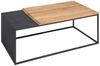 Design Couchtisch STRIVE 100cm Eiche geölt Industrial Design schwarz Metall Bild 4