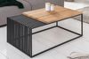 Design Couchtisch STRIVE 100cm Eiche geölt Industrial Design schwarz Metall Bild 3