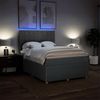 vidaXL Boxspringbett mit Matratze Dunkelgrau 140x200 cm Stoff 3294380 Bild 4