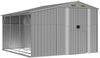 vidaXL Gerätehaus Grau 277x279x179 cm Verzinkter Stahl 3188290 Bild 2