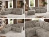 Modulares Ecksofa NOARA 5M, L-Form Eckcouch mit Wellenfederung, freistehendes Ecksofa, Modernes Design - Hellbraun Cord - Links Bild 2