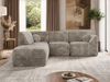 Modulares Ecksofa NOARA 5M, L-Form Eckcouch mit Wellenfederung, freistehendes Ecksofa, Modernes Design - Hellbraun Cord - Links Bild 4