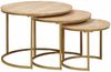 vidaXL Nesting-Couchtische 3 pcs Braun Massivholz Mango und Stahl 4104639 Bild 2