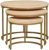 vidaXL Nesting-Couchtische 3 pcs Braun Massivholz Mango und Stahl 4104639 Bild 5