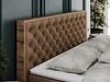 Boxspringbett mit Multipocket-Matratze und Zwei Bettkästen, Doppelbett mit Stauraum - ALBERO 3 - 200 x 200 cm - Braun Kunstleder - H3 Bild 4