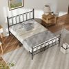 MODFU Metallbett mit Lattenrost und Stauraum unter dem Bett, Schwarz, 140x200 cm Bild 5