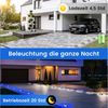 Quntis LED Solarleuchte 4/8 Stück Solarlampen Außen/draußen, Dimmbar Gartenleuchte für Terasse, Solarbetrieben, Automatisches Ein/Aus, Langlebige LEDs, LED fest integriert, Warmgelb, Solar-Deckleuchten Außen, 20t belastbar, Blauweiß, für Weg Deck Garage Bild 3