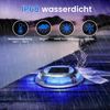 Quntis LED Solarleuchte 4/8 Stück Solarlampen Außen/draußen, Dimmbar Gartenleuchte für Terasse, Solarbetrieben, Automatisches Ein/Aus, Langlebige LEDs, LED fest integriert, Warmgelb, Solar-Deckleuchten Außen, 20t belastbar, Blauweiß, für Weg Deck Garage Bild 4