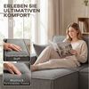 HOMCOM Ecksofa 4 Sitzer mit Doppel-Chaiselongues, Kissen, Couch 1 Teile, mit breitem und tiefem Sitz, breiten Armlehnen Bild 4