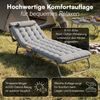 STEELSØN 'Nysaris' Sonnenliege mit Polsterauflage, grau, klappbar und leicht transportierbar, Gartenliege mit Seitentasche, Outdoor Liegestuhl bis 180 kg, 2er Set Bild 5