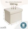 Laleni Sitzbank mit Stauraum - Truhenbank mit Stauraum 41x31 cm - Sitztruhe mit Stauraum - Sitzwürfel - Aufbewahrungsboxen - Sitzbank klein - Sitzbank Beige - Sitzwürfel mit Stauraum - Hocker Beige Bild 3