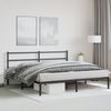 vidaXL Bettgestell mit Kopfteil Metall Schwarz 180x200 cm 355369 Bild 4