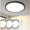 ZMH LED Deckenleuchte Whonzimmer ∅18CM Schwarz/Weiß Schlafzimmerlampe 15W für Küche Flur, Augenschutz, Einfache Installtion, LED fest integriert, 3000/4000/6500K, Dimmbar Flach Deckenlampe Bild 2