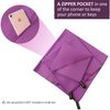 Mikrofaser Handtuch Ultra Leicht Schnelltrocknend XXL Violett 200cm x 100cm Bild 5